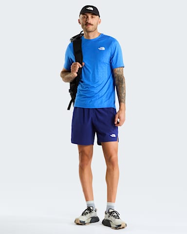Mens 247 Pentadome Embossed Regular TShirt TNF Active Blue ALT1