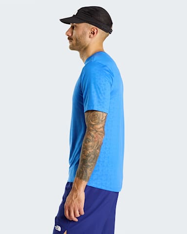 Mens 247 Pentadome Embossed Regular TShirt TNF Active Blue ALT2