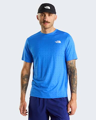 Mens 247 Pentadome Embossed Regular TShirt TNF Active Blue HERO