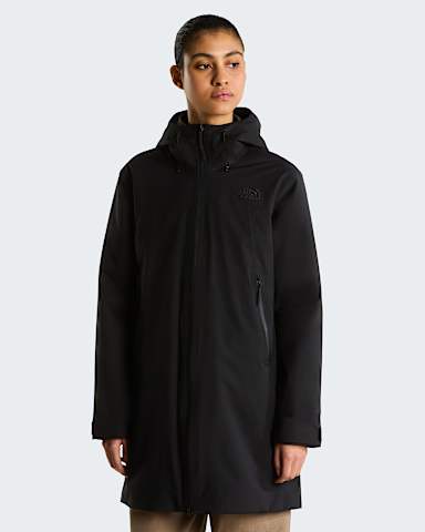 Parka ligera con capucha TNF Range para mujer TNF TNF Black HERO
