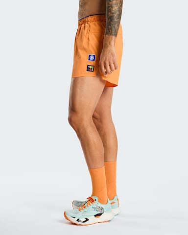 Mens Summit Pacesetter Graphic Shorts TNF Papaya ALT2