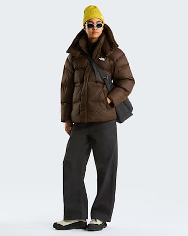 Damska kurtka puffer o kroju oversize TNF Dark Chestnut ALT1