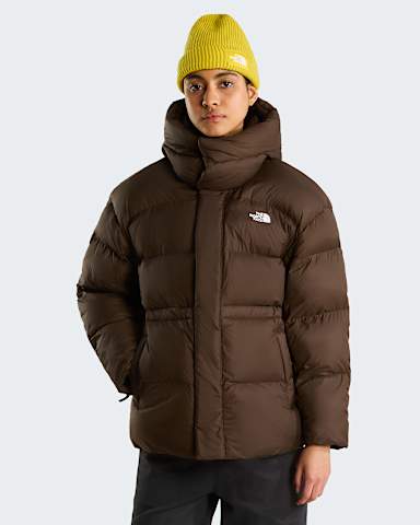 Damska kurtka puffer o kroju oversize TNF Dark Chestnut HERO