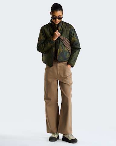 Zateplen bunda s potiskem Lhotse Lightweight pro dmy TNF Woodland Green Yosemite Oak Print alt1
