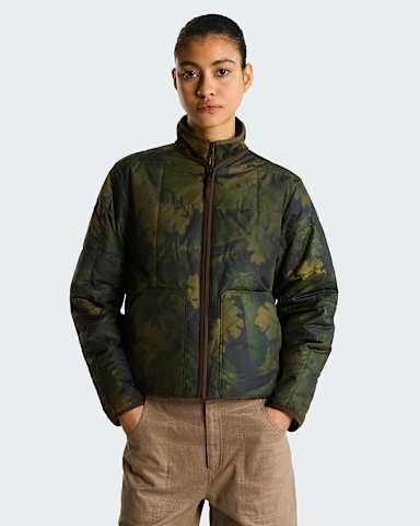 Zateplen bunda s potiskem Lhotse Lightweight pro dmy TNF Woodland Green Yosemite Oak Print hero