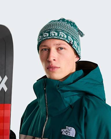 Bonnet Cabin Ski Tuke TNF Pacific Teal JacquardTassel alt1