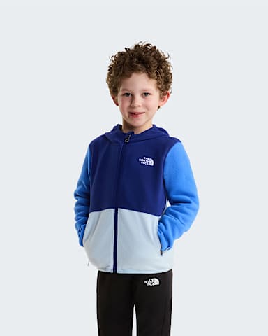 Glacier FullZip Hooded Fleece Barn TNF Bold BluePolar HazeActive Blue HERO