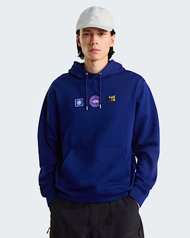 Unisex Explorer Badges Relaxed Graphic Hoodie TNF Bold Blue HERO