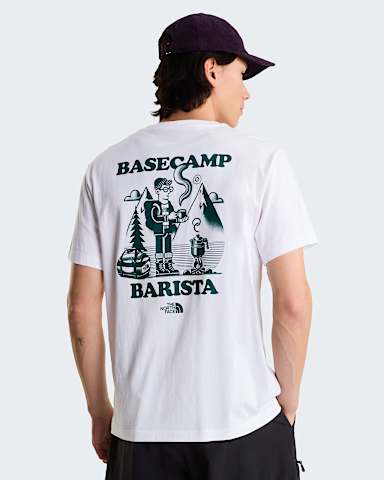 Unisex Basecamp Barista Relaxed Graphic TShirt TNF TNF WhitePacific Teal ALT2