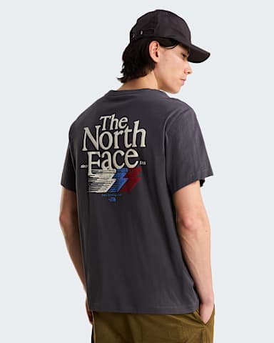 Mski luny Tshirt z grafik Retro Trail TNF Anthracite Grey HERO