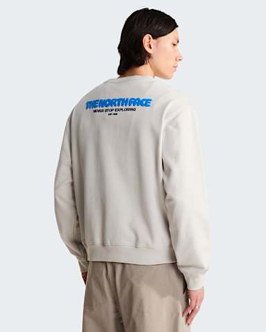 Sweat graphique dcontract Explore Fonts pour homme TNF Cumulus Cloud HERO