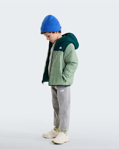 Oboustrann rozepnac bunda s kapuc Shasta pro dti TNF Slate MossPacific Teal alt2