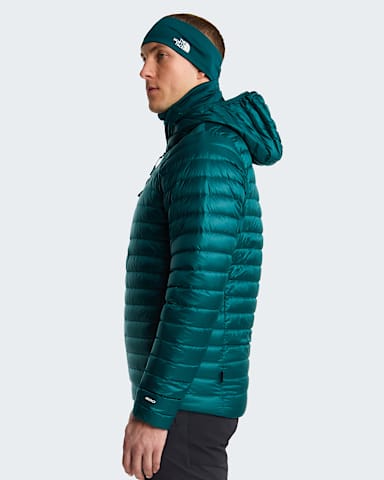Mens Bettaforca Lightweight Down Hooded Jacket TNF Pacific TealRestorative Teal ALT2