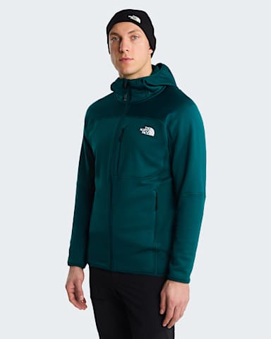 Mens Polartec Power Stretch Meteora Hooded Jacket TNF Pacific Teal hero