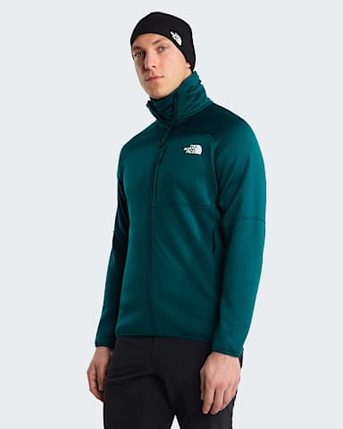 Mens Polartec Power Stretch Meteora Jacket TNF Pacific Teal HERO