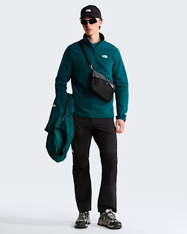 Mens Glacier 14 Zip Fleece TNF Pacific Teal ALT1