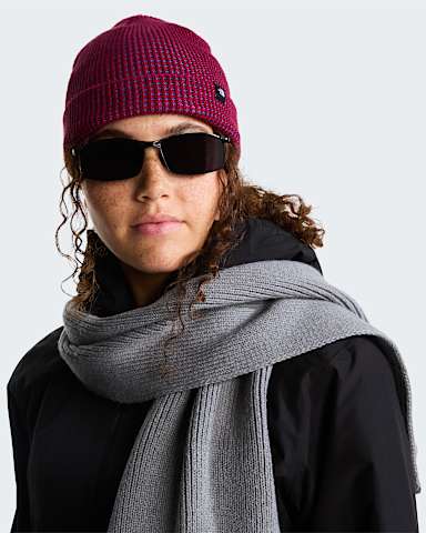 TNF Fisherman Beanie TNF Burgundy Crush Multi ALT1