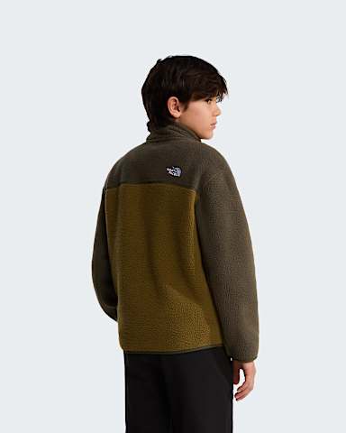 Giacca in pile Yumiori con cerniera a 14 da ragazzi TNF Caraway SeedNew Taupe Green ALT3