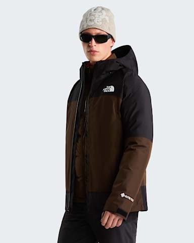 Mens Mountain Light Triclimate 3in1 GORETEX Jacket TNF Dark ChestnutTNF Black HERO