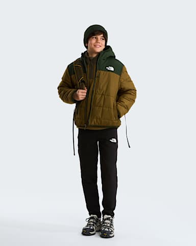 Boys Reversible Shasta FullZip Hooded Jacket TNF Caraway SeedBottle Green ALT2