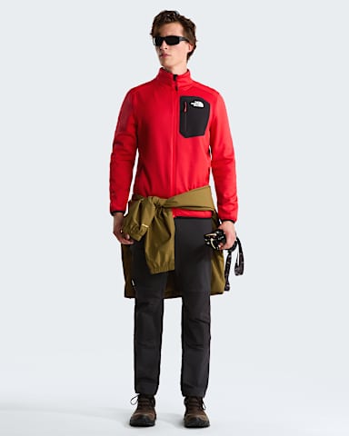 Crest Fleece mit durchgehendem RV fr Herren TNF Elevation RedTNF Black ALT1