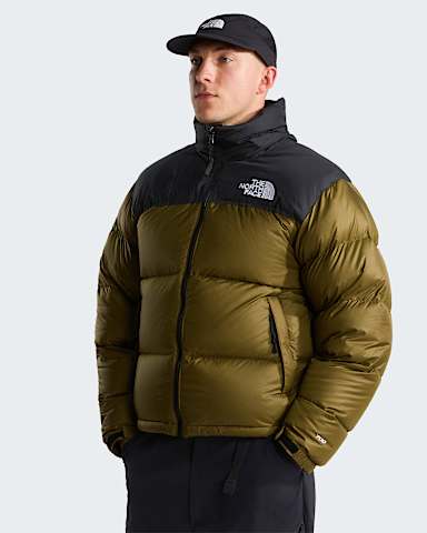 Mens 1996 Retro Nuptse Jacket TNF Caraway SeedTNF Black HERO