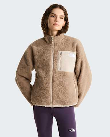 Womens Yumiori Reversible Fleece Jacket TNF Timeless TaupeGarnet HERO