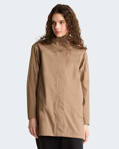 Womens Voyage Rain 3L Hooded Parka TNF Garnet HERO