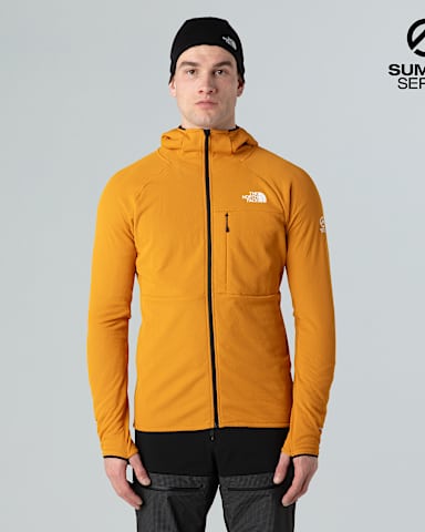 Mens Summit Series FUTUREFLEECE Hoodie TNF Citrine Yellow HERO