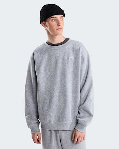 Mens TNF Essential Simple Dome Relaxed Sweatshirt TNF TNF Pale Grey Heather HERO