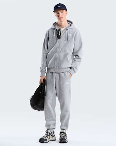 Mens Evolution Simple Dome Regular FullZip Hoodie TNF TNF Pale Grey Heather alt1