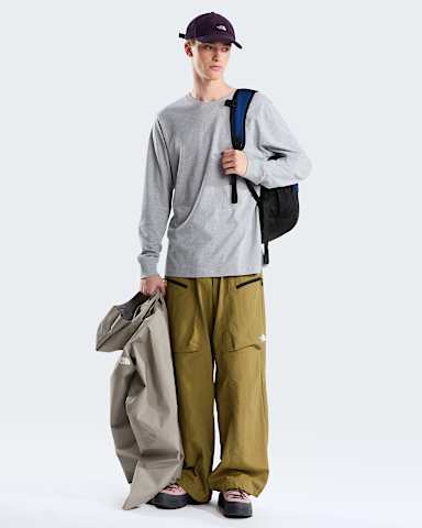 Mens Evolution Simple Dome Regular LongSleeve TShirt TNF TNF Pale Grey Heather ALT1