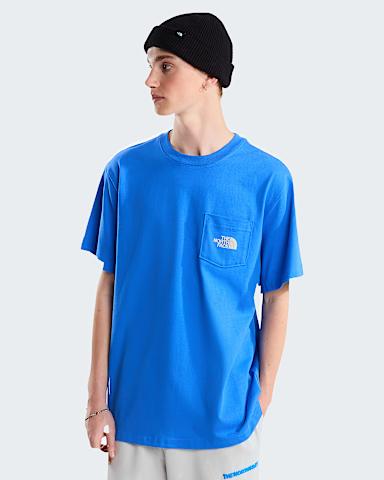 Camiseta grfica holgada con bolsillo Explore Fonts para hombre TNF Active Blue ALT1