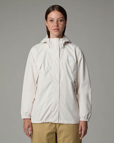 Womens Antora Rain Jacket TNF White Dune HERO