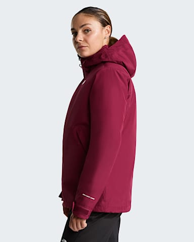Veste capuche Carto Mono Triclimate 3en1 pour femme TNF Burgundy Crush ALT2