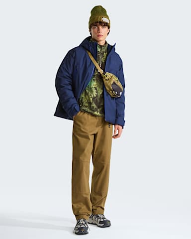 Mens Mountain Range Down Hooded Jacket TNF Summit Navy ALT1