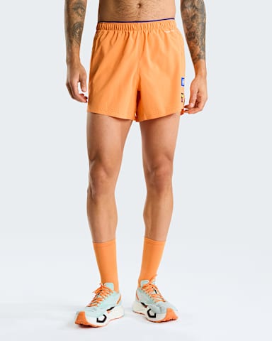 Mens Summit Pacesetter Graphic Shorts TNF Papaya HERO