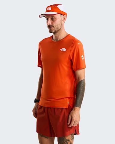 Tshirt de course Summit High Trail Run pour homme TNF Lava Red HERO