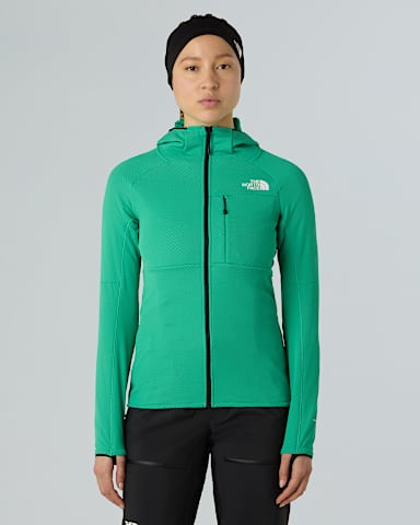 Womens Summit Series FUTUREFLEECE Hoodie TNF Nebula Green HERO