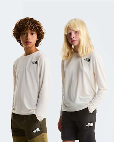 Teens 247 LongSleeve TShirt TNF White Dune HERO
