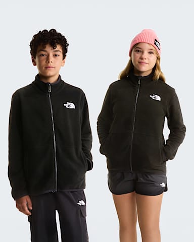 Inritsbare Glacierfleecejas voor tieners TNF TNF Black HERO