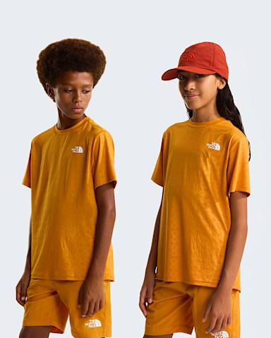 Teens 247 Pentadome Embossed TShirt TNF Dust Orange HERO