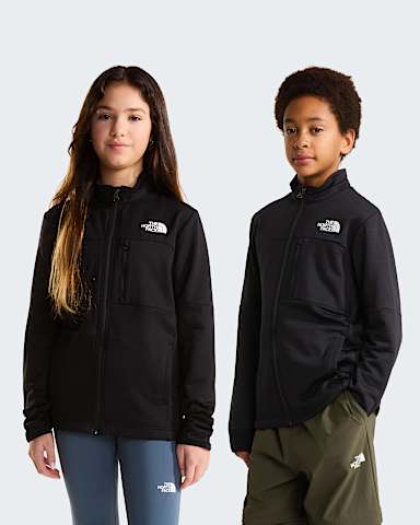 Hiketussenlaagjas met volledige rits voor tieners TNF TNF Black HERO