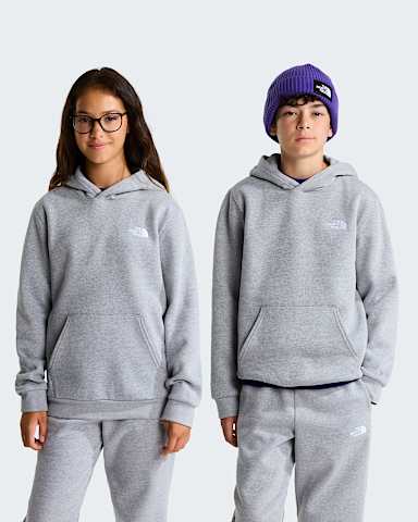 Evolution Simple Dome Kapuzenpullover fr Teenager TNF TNF Pale Grey Heather HERO