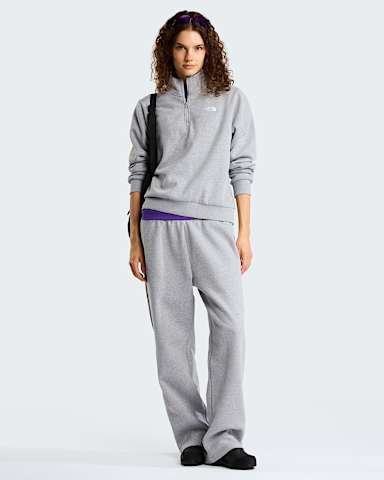 Damen Evolution Simple Dome Regular Sweatshirt mit 14Reiverschluss TNF TNF Pale Grey Heather alt1