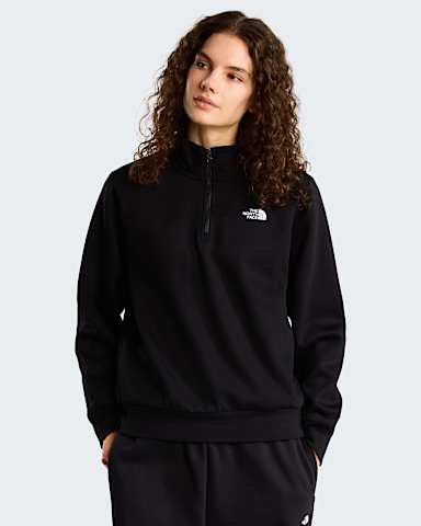 Damen Evolution Simple Dome Regular Sweatshirt mit 14Reiverschluss TNF TNF Black hero