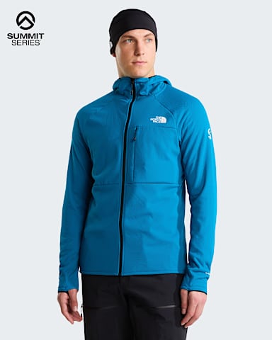 Mens Summit Series FUTUREFLEECE Hoodie TNF Dusk Blue HERO