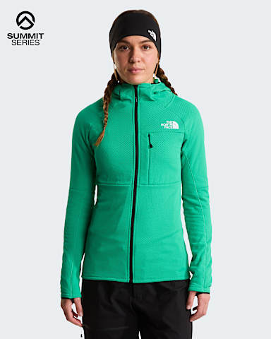 Summit Series FUTUREFLEECE Hoodie fr Damen TNF Nebula Green HERO