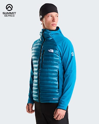Mens Summit Breithorn Lightweight Hybrid Hooded Jacket TNF Dusk Blue HERO