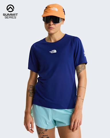 Womens Summit High Trail Graphic TShirt TNF Bold Blue HERO